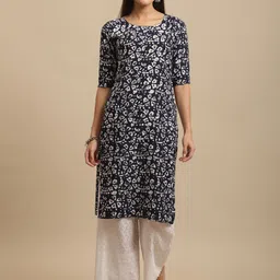 7Threads Selection Of 6 Floral Printed Round Neck Straight Kurtas-image-95