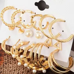 TheVineGirl Women Alloy Contemporary Gold-Plated Earrings-picture-49