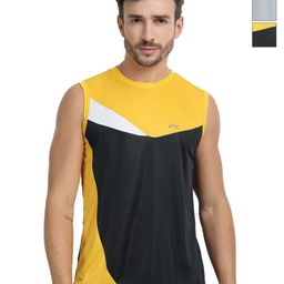 FTX Pack Of 3 Colourblocked Round Neck Sleevesless T-shirts-image-40