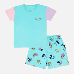 PROTEENS Girls Minnie & Friends Printed Pure Cotton T-Shirt With Shorts-28