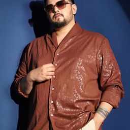 Instafab Plus Abstract Self Design Comfort Relaxed Fit Shirt-picture-39