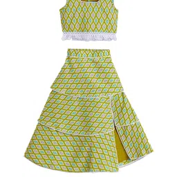 Hopscotch Girls Green Organic Cotton Kurta Sets-picture-38