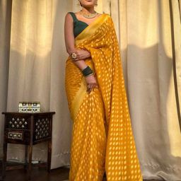 Sitanjali Ethnic Motifs Zari Silk Blend Kanjeevaram Saree-image-61