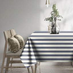 Aura Blue Striped 6-Seater Table Cover-picture-17