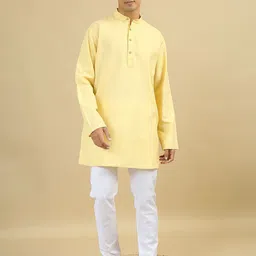 TATTVA Men Thread Work Summer Sheers Kurta-38