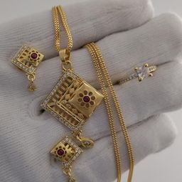 niva fashion Gold-Plated Stones Studded Jewellery Set-image-20