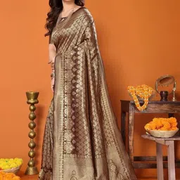 KALINI Woven Design Pure Silk Saree image 4