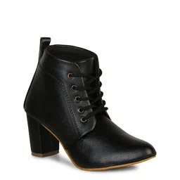 Ishransh Women Textured Casual Block-Heeled Regular Boots-picture-51
