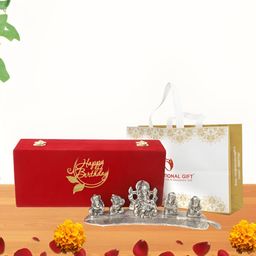 INTERNATIONAL GIFT Silver-Toned Lord Ganesha Religious Idol Showpiece-picture-15
