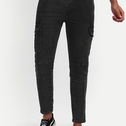 MEGHZ Men Skin Tight Skinny Fit Light Fade Stretchable Cropped Jeans-image-17