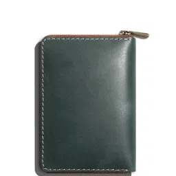 DailyObjects Unisex DailyObjects Forest Green Zip-Around Leather Wallet image 4