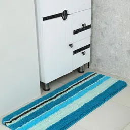 Saral Home Turquoise Blue Striped Runners-30