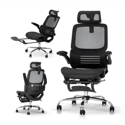 DROGO Black Adjustable ReclineStudy Chair-image-7