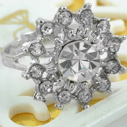 Silver plated CZ Rising Sun designer Fashion finger Ring for Women-picture-19