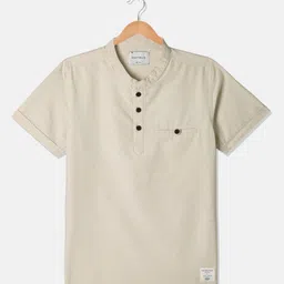 Octave Boys Mandarin Collar Regular Fit T-shirt-image-73