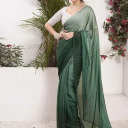 DIVASTRI Ombre Pure Georgette Ready to Wear Saree-image-9