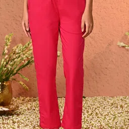 Lakshita Women Smart Straight Fit Easy Wash Trousers-image-10