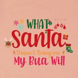 Arvesa What What Santa Doesn'T Bring My Bua Printed Bodysuit image 3