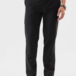 Snitch Men Black Mid-Rise Regular Fit Formal Trousers-image-94