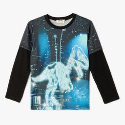 Koton Boys Printed Henley Neck T-shirt-image-77