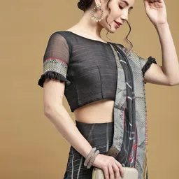 DIVASTRI Zari Pure Chiffon Saree-picture-28