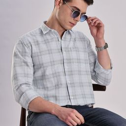 BS BLUE SQUAD Men Slim Fit Opaque Checked Casual Shirt-image-91