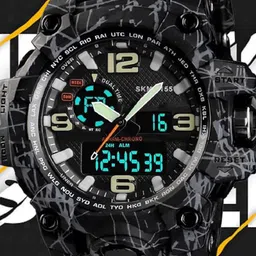 Otage Men Printed Dial & Textured Straps Analogue and Digital Watch Otg 1155 Line1-2
