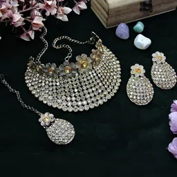 VATSALYA creation Gold-Plated Artificial Stones Alloy Jewellery Set-image-87