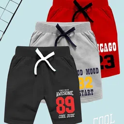 KUCHIPOO Boys Typography Printed Outdoor Shorts-27