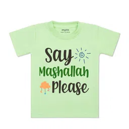 Arvesa Kids Typography Printed Applique T-shirt-image-35