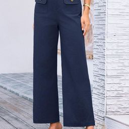 KPOP Women Original High-Rise Straight Fit Trousers-image-93