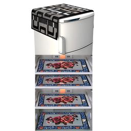 LooMantha 5-Pcs Blue & Black Printed Refrigerator Appliance Covers-image-36