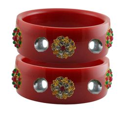 Vidhya Kangan Multi-Coloured Brass Bangles-image-88