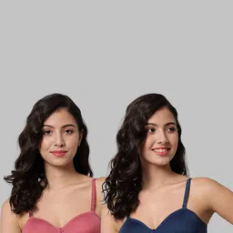 Women Cotton Red,Blue Padded Non-Wired Lingerie Bra Sport wear Gym Crop Tank Top-picture-27