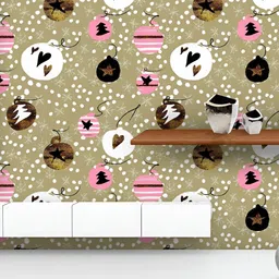ArtzFolio Beige & Pink Printed UV Resistant Wallpaper-image-41