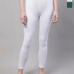 Valles365 by S.C. Women Pack Of 2 Cotton Mid-Rise Ankle-Length Leggings-image-86