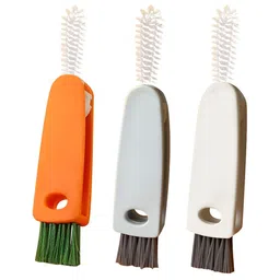 We3 Orange & Grey 3 piece Solid Plastic Bath Accessories Set-35
