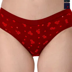 SHREE GANESH FASHION Pack Of 3 Floral Printed Pure Cotton Bikini BriefsLYCRA BK BL RD 003-image-46