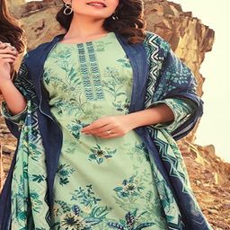 DRAVINAM Trends Floral Printed Pure Cotton Unstitched Dress Material-image-27