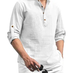 Fifth U Men White Kurta-image-47