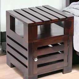 Ikiriya Red Square Shaped Bedside Table-57