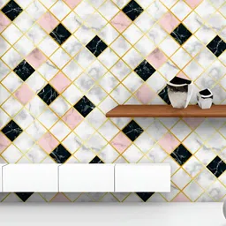ArtzFolio Printed UV-Resistant Anti-Bacterial Marble Geometric Pattern Peel & Stick Wallpaper-image-96