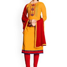 Maroosh Embroidered Thread Work Unstitched Dress Material-image-5