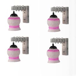 SOMIL Pink Glass Cylinder Printed Wall Lamps-image-60