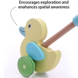 Intellibaby Wooden Push Along Duck Level 10 - Multicolor image 5