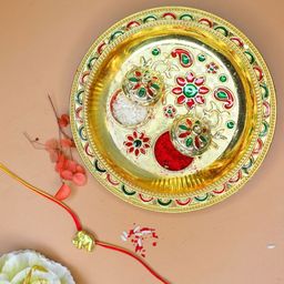 Anouk Elephant Thread Rakhi With Card & Pooja Thali-42