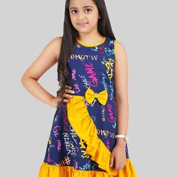 BEING NAUGHTY Print Crepe Fit & Flare Dress-picture-1