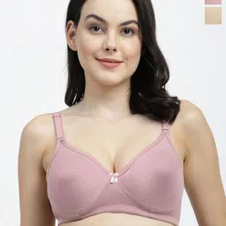SHYAM SONS FLAIR Femina Pack Of 2 Full Coverage Non Padded T-shirt Bra-15