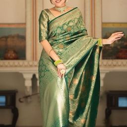 zinzraa Floral Zari Pure Silk Saree-image-41