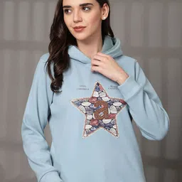 Thirty Threads Women Printed Hooded Sweatshirt-picture-26